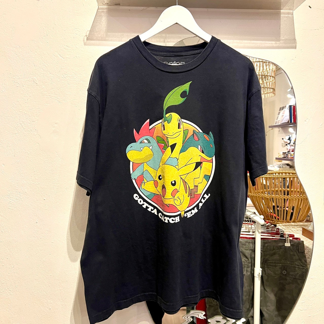 海外オフィシャル ポケモン 金 銀 初期モンスタープリントT