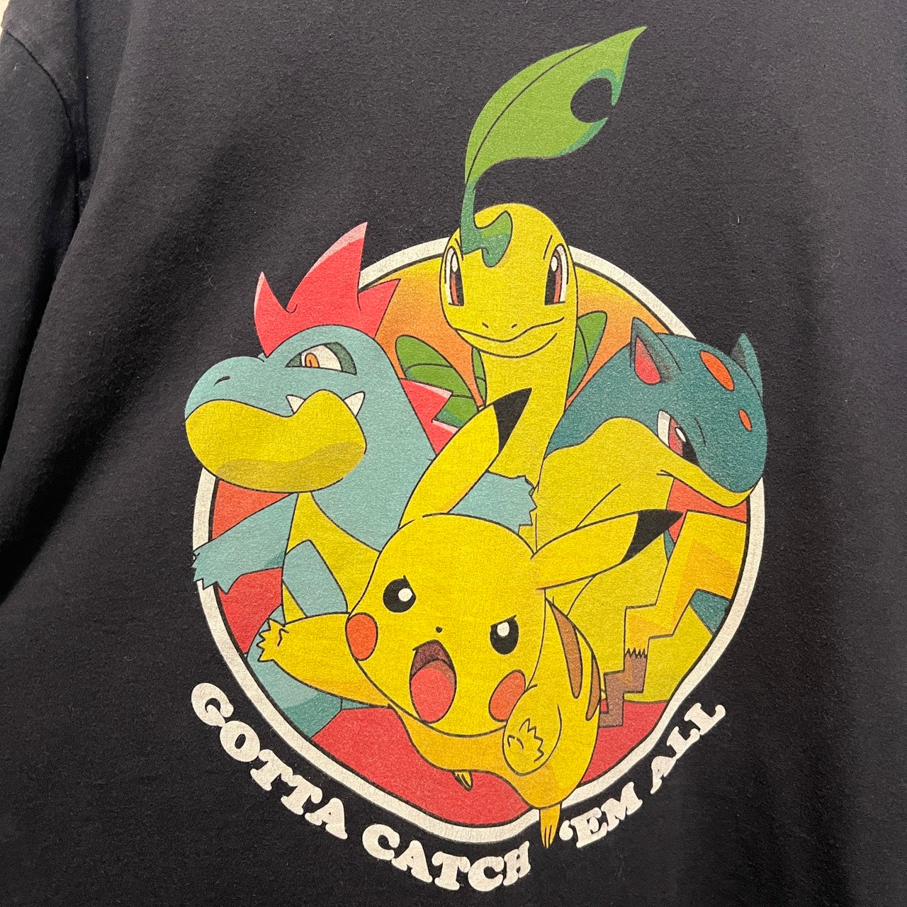 海外オフィシャル ポケモン 金 銀 初期モンスタープリントT